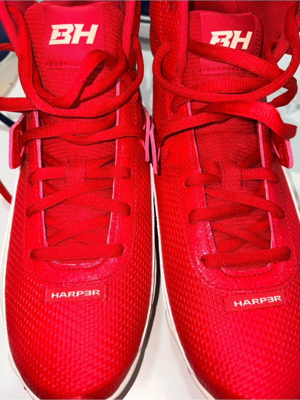 Under Armour Harper 10 RM Mid Baseball Cleats Red White Men’s Size 8 6000707